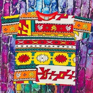 Vintage ART 90s Aztec Southwest T-Shirt OSFM but fits like a Medium in Men’s